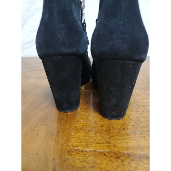 Rag & Bone Margot Black Suede Bootie Side Zipper Heel Shoes Boots Size 7.5 - Picture 3 of 7